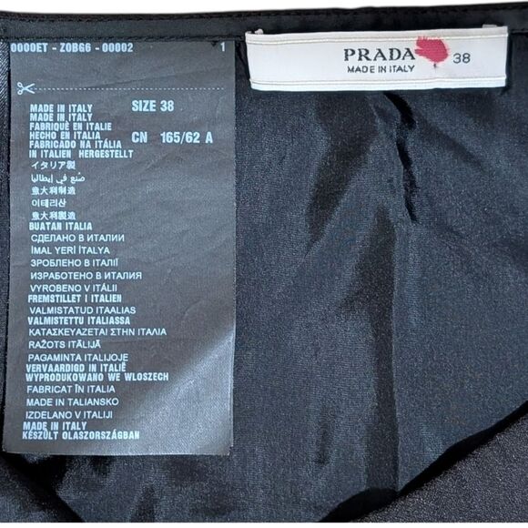 Prada Italy Black Classic High-Waisted A-Line Midi Skirt Size EU 38, US 6 - Picture 4 of 6